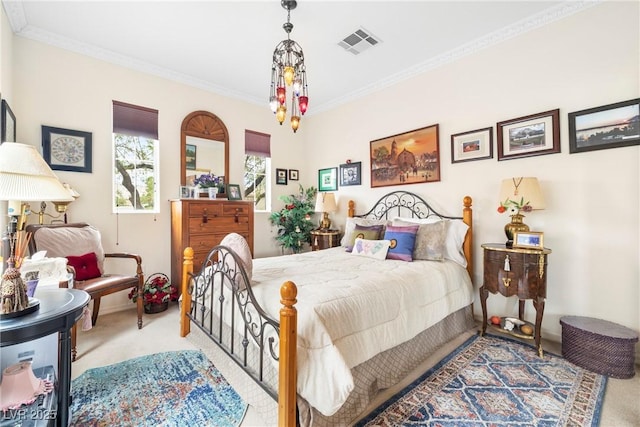 4126 Cascada Piazza Ln, Las Vegas, NV 89135 - bedroom with carpet floors and crown molding