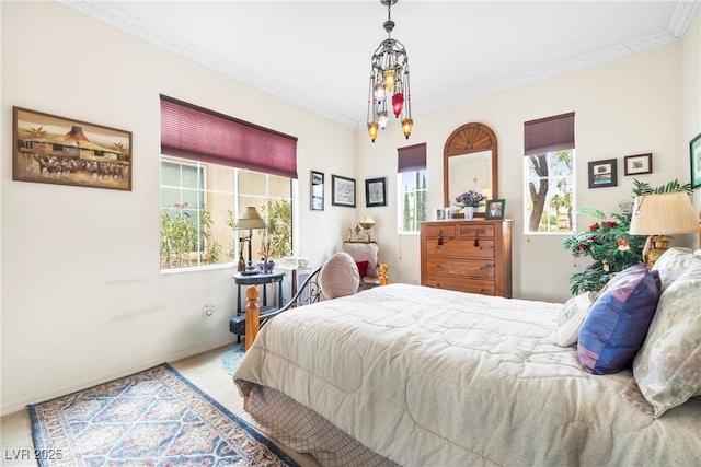 4126 Cascada Piazza Ln, Las Vegas, NV 89135 - carpeted bedroom featuring ornamental molding and baseboards