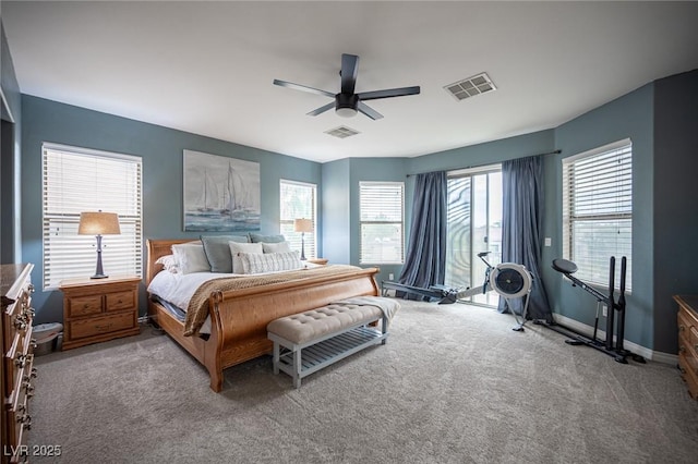 6937 Puetollano Dr, North Las Vegas, NV 89084 - carpeted bedroom featuring a ceiling fan and baseboards