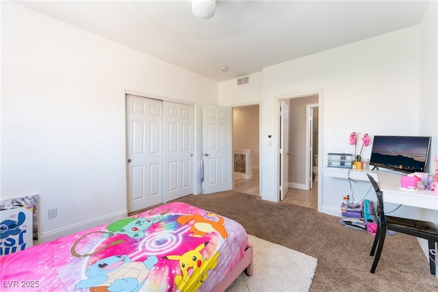 2912 Hot Cider Ave, North Las Vegas, NV 89031 - carpeted bedroom with a closet and baseboards