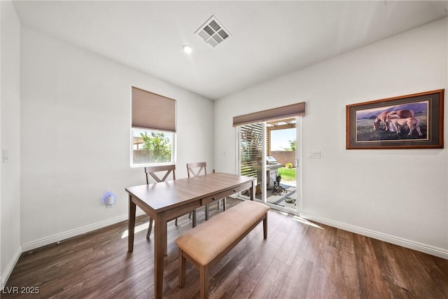 3603 E Umatilla Ave, Pahrump, NV 89061 - dining room with dark wood-style flooring