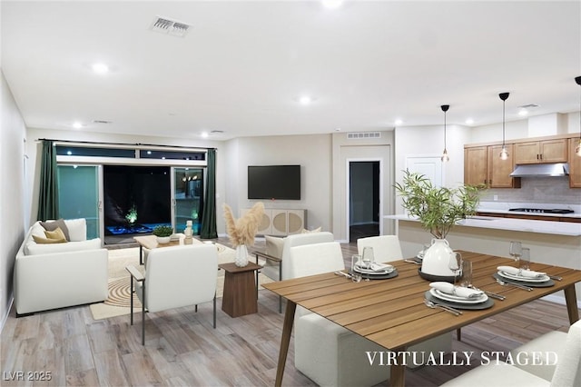 8478 Hawks View St, Las Vegas, NV 89113 - living room featuring recessed lighting and light wood-style floors