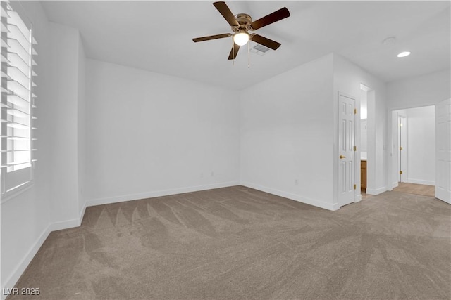 2167 Fairweather St, Henderson, NV 89052 - carpeted empty room featuring ceiling fan and recessed lighting