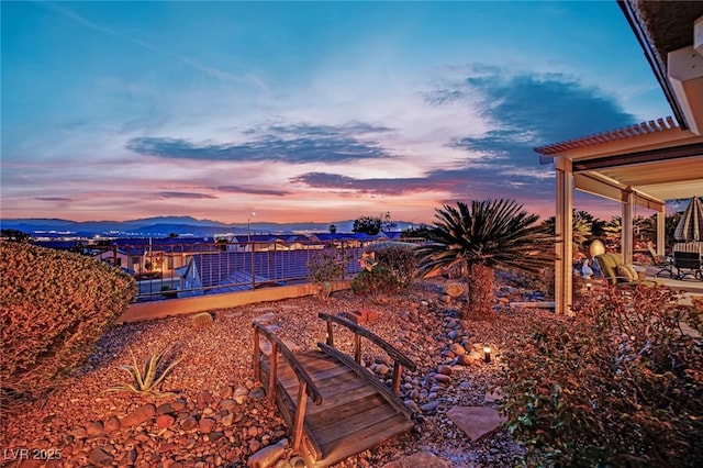 2167 Fairweather St, Henderson, NV 89052 - view of yard featuring a patio and a mountain view