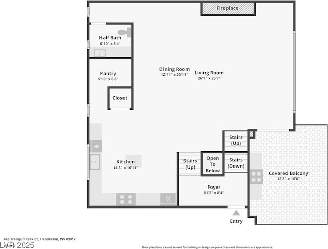 426 Tranquil Peak Ct, Henderson, NV 89012 - view of room layout