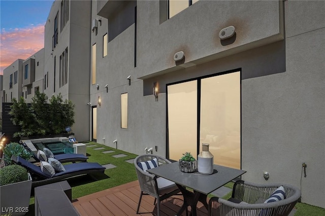 426 Tranquil Peak Ct, Henderson, NV 89012 - wooden deck with outdoor dining area
