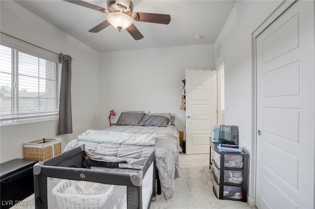 2807 Lindsey Springs St, Las Vegas, NV 89142 - carpeted bedroom with ceiling fan
