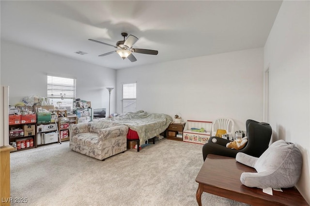 2807 Lindsey Springs St, Las Vegas, NV 89142 - carpeted bedroom with a ceiling fan