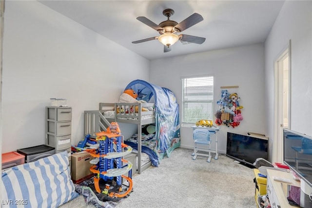 2807 Lindsey Springs St, Las Vegas, NV 89142 - carpeted bedroom with ceiling fan