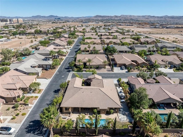 3668 Hillary Elan Ct, Las Vegas, NV 89139 - aerial perspective of suburban area with a mountain backdrop
