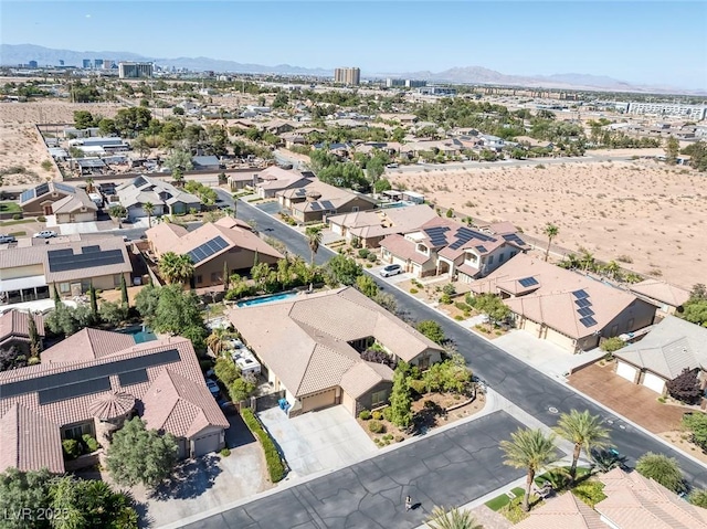 3668 Hillary Elan Ct, Las Vegas, NV 89139 - aerial perspective of suburban area featuring a mountain backdrop