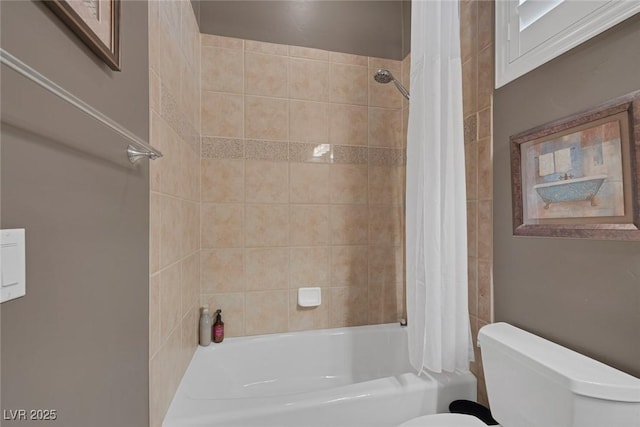 3668 Hillary Elan Ct, Las Vegas, NV 89139 - full bathroom with toilet and shower / bathtub combination with curtain
