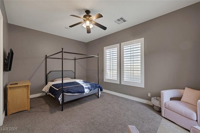 3668 Hillary Elan Ct, Las Vegas, NV 89139 - bedroom with carpet floors and a ceiling fan
