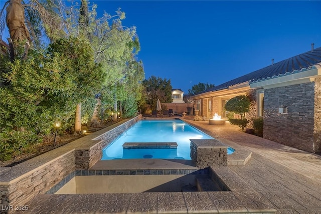 3668 Hillary Elan Ct, Las Vegas, NV 89139 - outdoor pool with an in-ground hot tub and a patio area