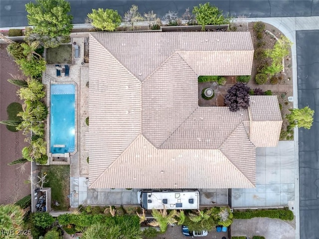 3668 Hillary Elan Ct, Las Vegas, NV 89139 - aerial view of property and surrounding area with a pool area