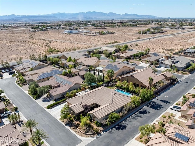3668 Hillary Elan Ct, Las Vegas, NV 89139 - aerial view of residential area featuring mountains and a desert landscape