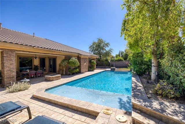 3668 Hillary Elan Ct, Las Vegas, NV 89139 - view of pool featuring a patio area and a fenced backyard