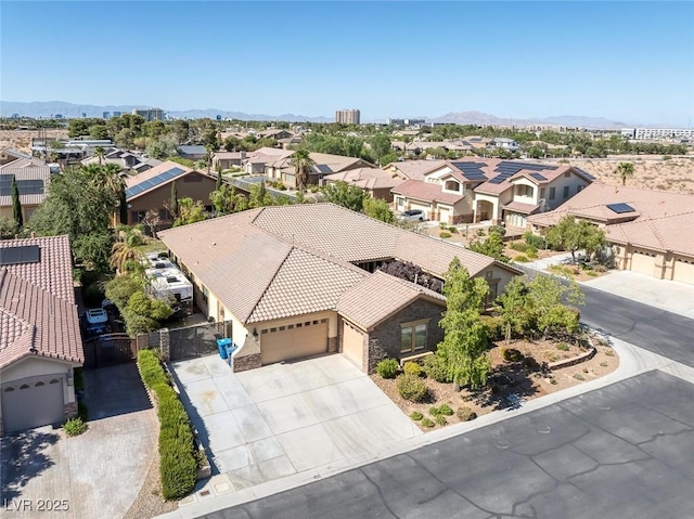 3668 Hillary Elan Ct, Las Vegas, NV 89139 - aerial view of residential area with mountains