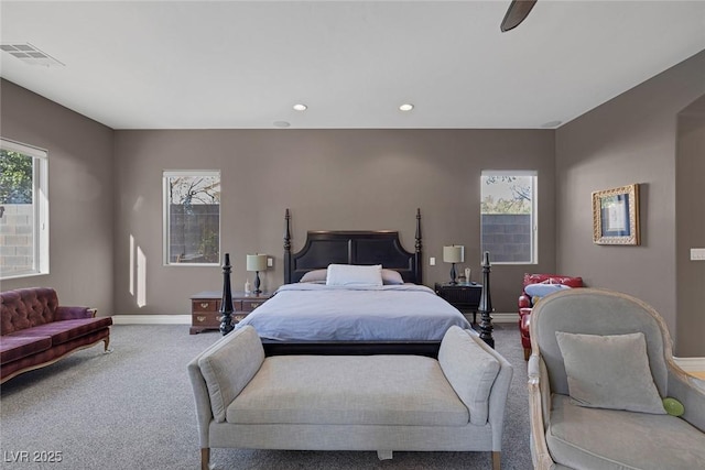 3668 Hillary Elan Ct, Las Vegas, NV 89139 - carpeted bedroom featuring baseboards and recessed lighting