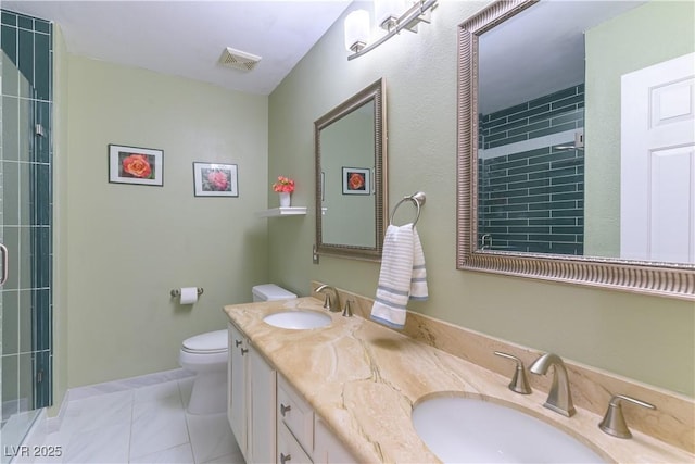5620 Silver Belle St, Las Vegas, NV 89149 - full bath featuring double vanity and a tile shower