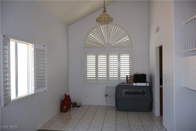 6492 Silent Pine Ave, Las Vegas, NV 89156 - dining space featuring high vaulted ceiling