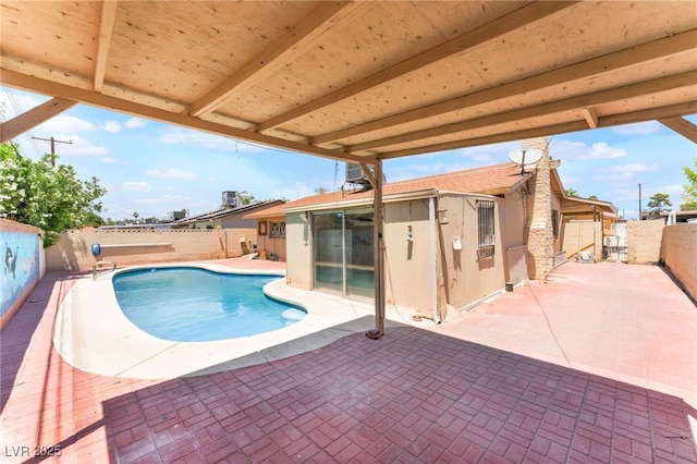 4436 E Ogden Ave, Las Vegas, NV 89110 - view of pool featuring a fenced backyard and a patio