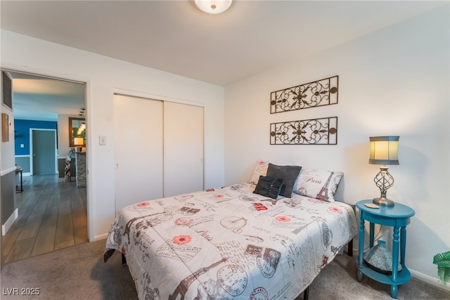 908 Bonita Ave, Las Vegas, NV 89104 - carpeted bedroom with a closet and baseboards