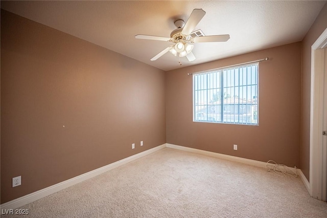 8708 Western Saddle Ave, Las Vegas, NV 89129 - spare room with light carpet and ceiling fan