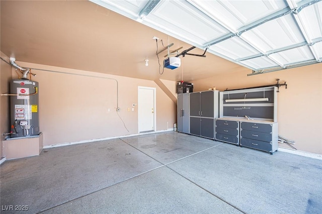 8708 Western Saddle Ave, Las Vegas, NV 89129 - garage featuring water heater and a garage door opener