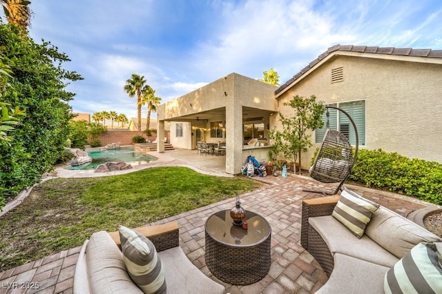 1131 Magic Meadow St, Henderson, NV 89052 - view of patio featuring an outdoor living space
