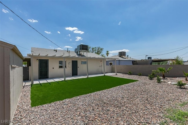 148 Fir St, Henderson, NV 89015 - rear view of house featuring a fenced backyard, a patio area, and stucco siding