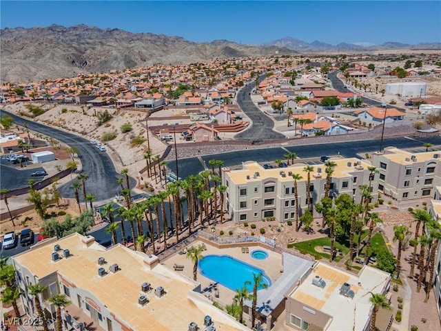 2028 Mesquite Ln Unit 302, Laughlin, NV 89029 - aerial view of property's location with mountains and a pool area