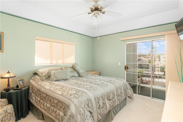 3550 Bay Sands Dr Unit 3096, Laughlin, NV 89029 - bedroom featuring access to exterior, carpet, and ceiling fan