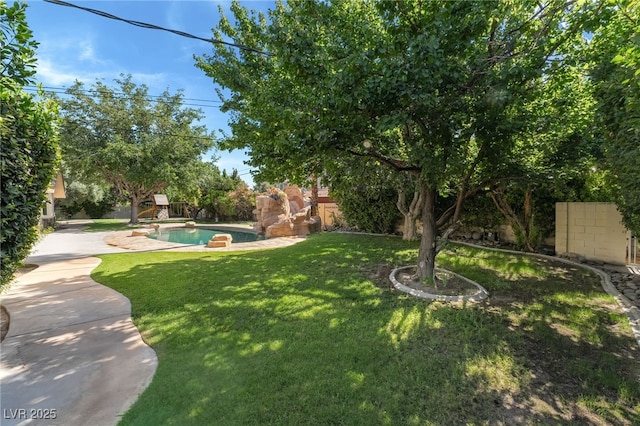 7154 Ranchito Cir, Las Vegas, NV 89120 - fenced backyard with an outdoor pool