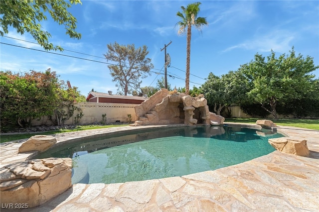 7154 Ranchito Cir, Las Vegas, NV 89120 - view of swimming pool with a fenced backyard