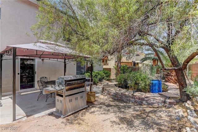 10978 Dornoch Castle St, Las Vegas, NV 89141 - view of patio / terrace featuring a gazebo and grilling area