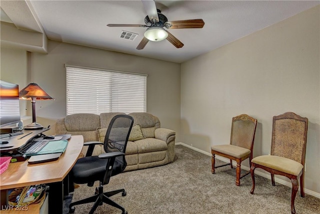 10978 Dornoch Castle St, Las Vegas, NV 89141 - carpeted office space featuring ceiling fan and baseboards