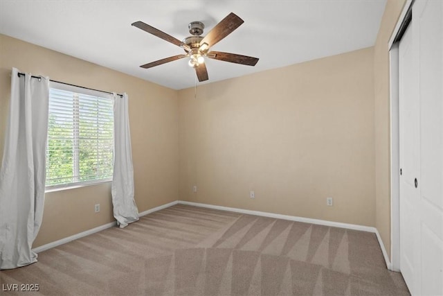 9794 Ice Box Canyon Ct, Las Vegas, NV 89117 - unfurnished bedroom with a closet, carpet flooring, and a ceiling fan