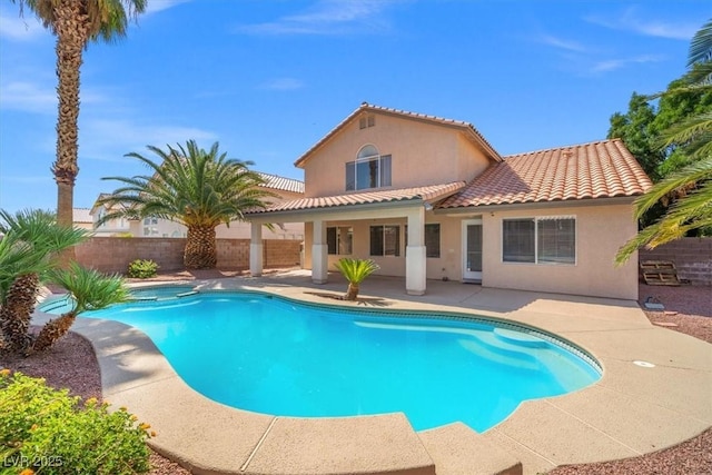 9794 Ice Box Canyon Ct, Las Vegas, NV 89117 - view of pool featuring a patio and a pool with connected hot tub