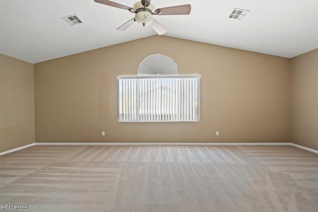 9794 Ice Box Canyon Ct, Las Vegas, NV 89117 - carpeted spare room with a ceiling fan and lofted ceiling
