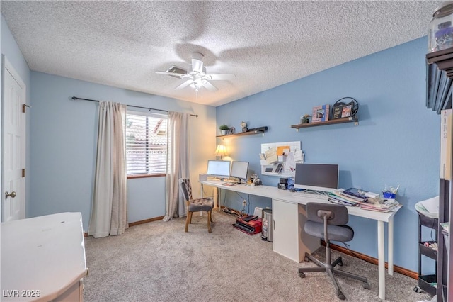 1605 Siboney Dr, Las Vegas, NV 89123 - office space with a ceiling fan, carpet, and a textured ceiling