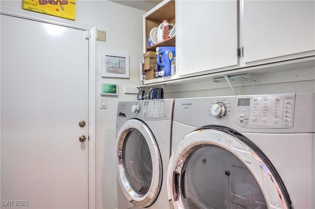 1605 Siboney Dr, Las Vegas, NV 89123 - laundry area featuring washing machine and clothes dryer and cabinet space