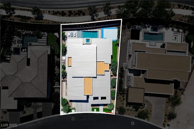 11 Hawkeye Ln, Las Vegas, NV 89135 - aerial view of property's location with property parcel outlined