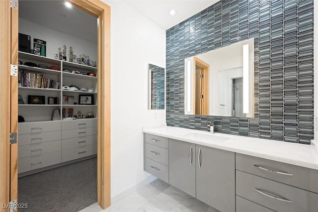 11 Hawkeye Ln, Las Vegas, NV 89135 - bathroom featuring vanity and backsplash