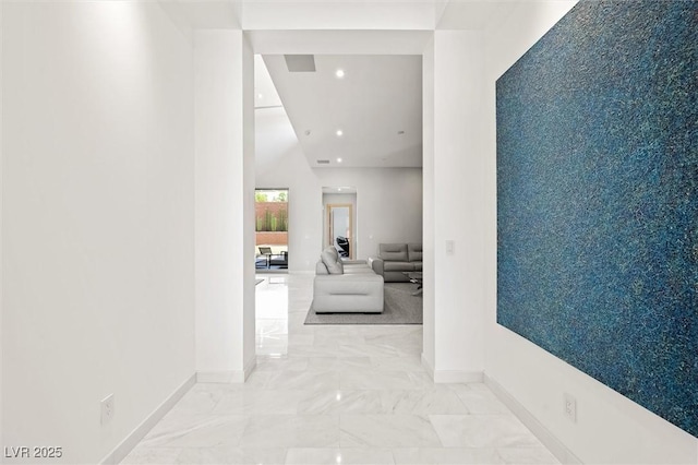 11 Hawkeye Ln, Las Vegas, NV 89135 - hall with marble finish floors and recessed lighting
