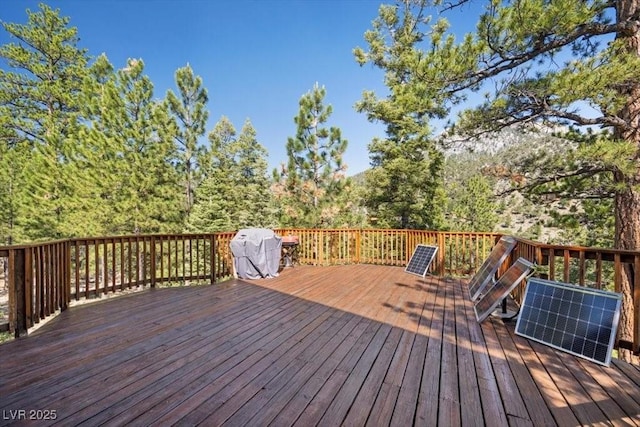 2169 Via Spes Nostra St, Mount Charleston, NV 89124 - wooden deck with a grill