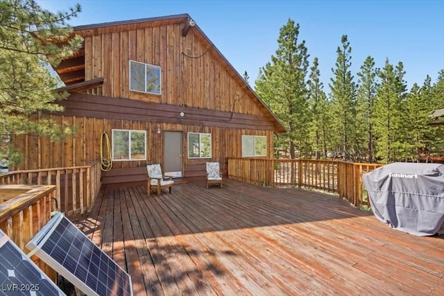 2169 Via Spes Nostra St, Mount Charleston, NV 89124 - wooden deck with area for grilling