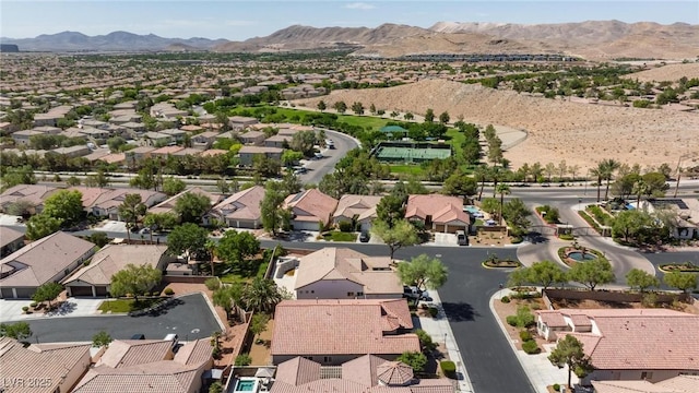 10596 Refugio St, Las Vegas, NV 89141 - aerial perspective of suburban area featuring mountains