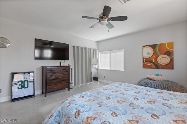 10596 Refugio St, Las Vegas, NV 89141 - bedroom featuring a ceiling fan and finished concrete flooring