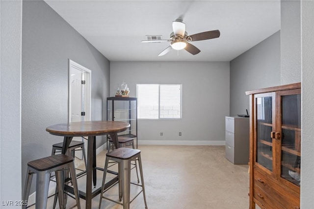 10596 Refugio St, Las Vegas, NV 89141 - dining room with a ceiling fan and light colored carpet